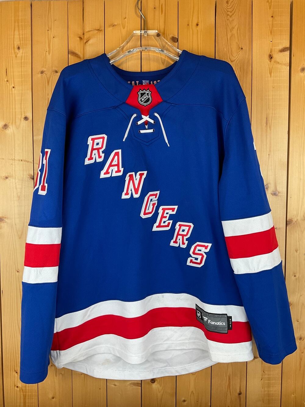 Fanatics NHL Igor Shesterkin #31 New York Rangers Jersey, Blue - Size S